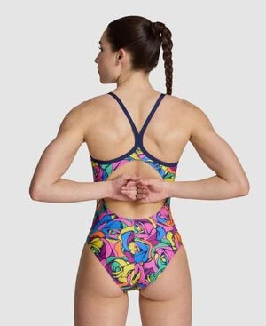 Arena Women's 1 - Piece Swimsuit, Light Drop Back, Rose Parade - Element Tri & Bicycle Works