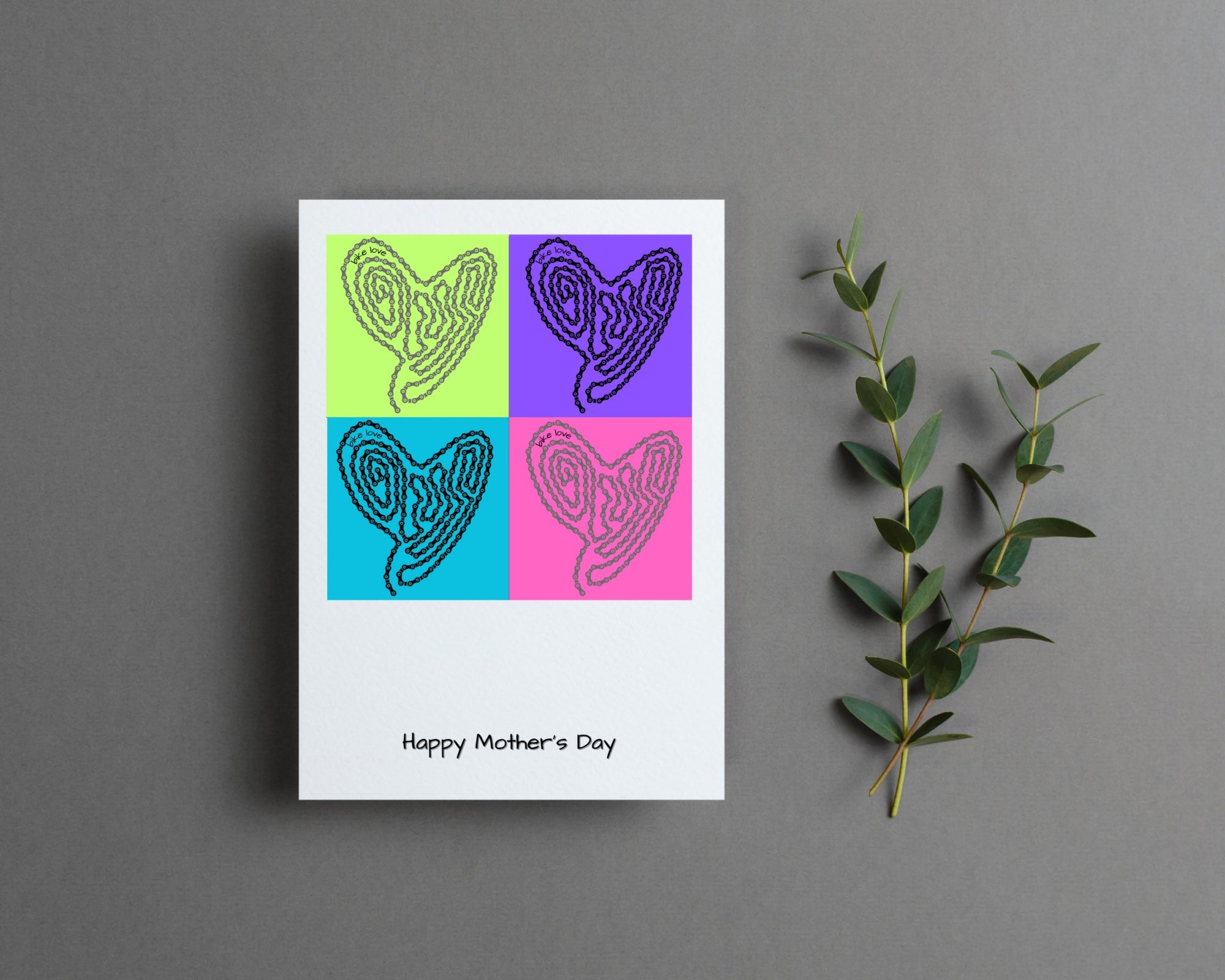 Bike Love Brights Mother's Day card - Element Tri & Bicycle Works