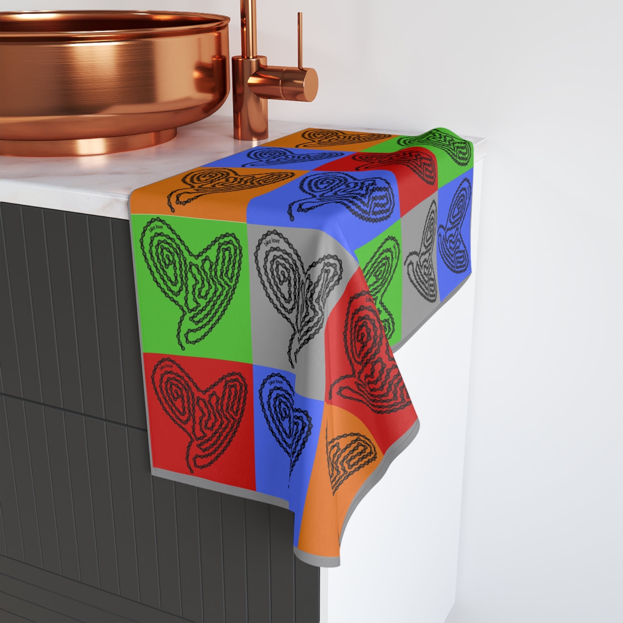 Bike Love Primal Colours Hand Towel - Element Tri & Bicycle Works