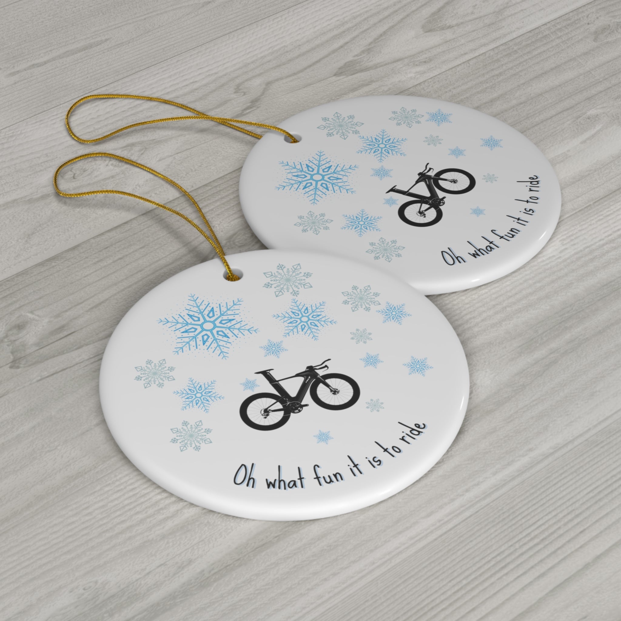 Christmas Ornament For Triathlete and Cyclist - Element Tri & Bicycle Works