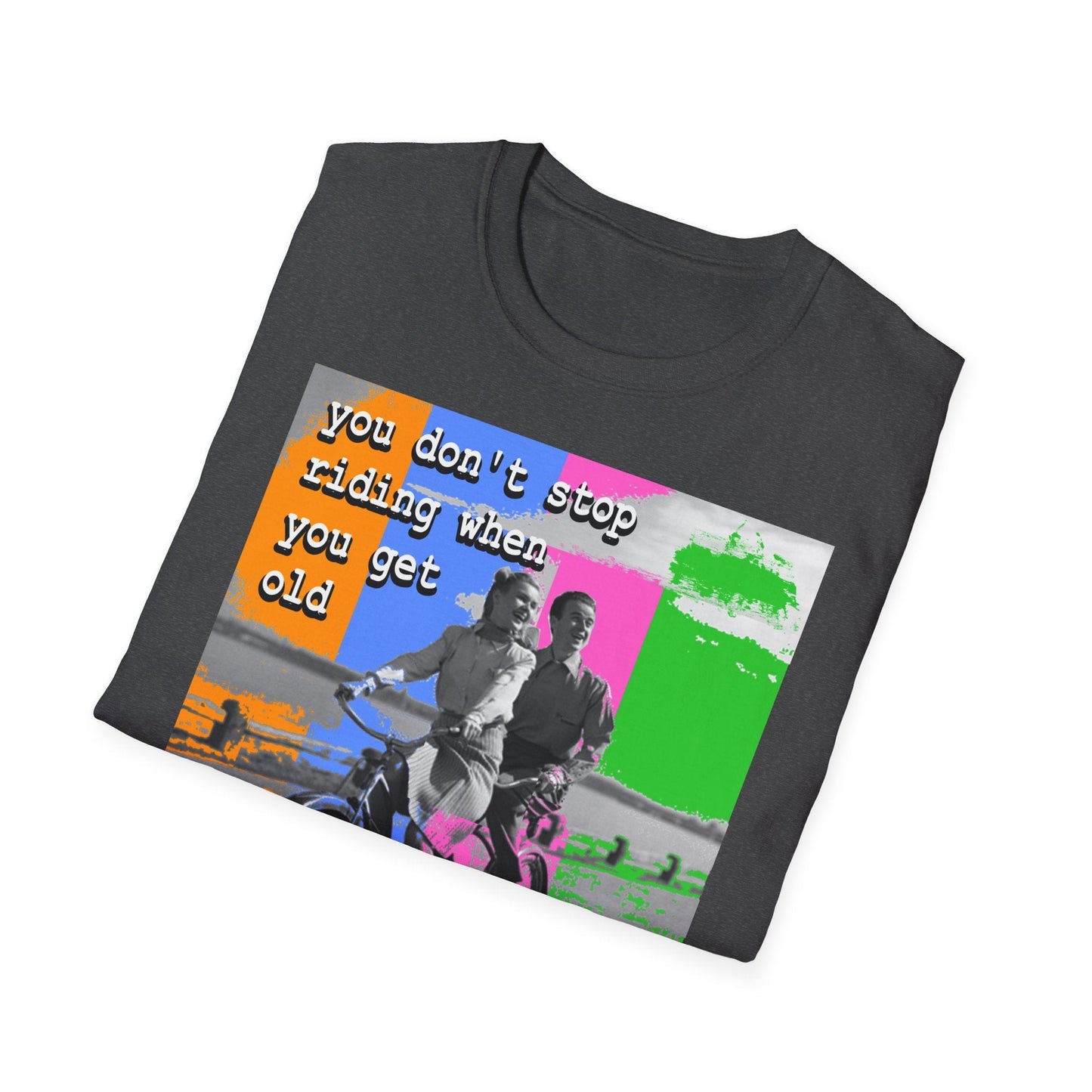 Don't Stop Riding Bicycle Themed T-Shirt - Element Tri & Bicycle Works