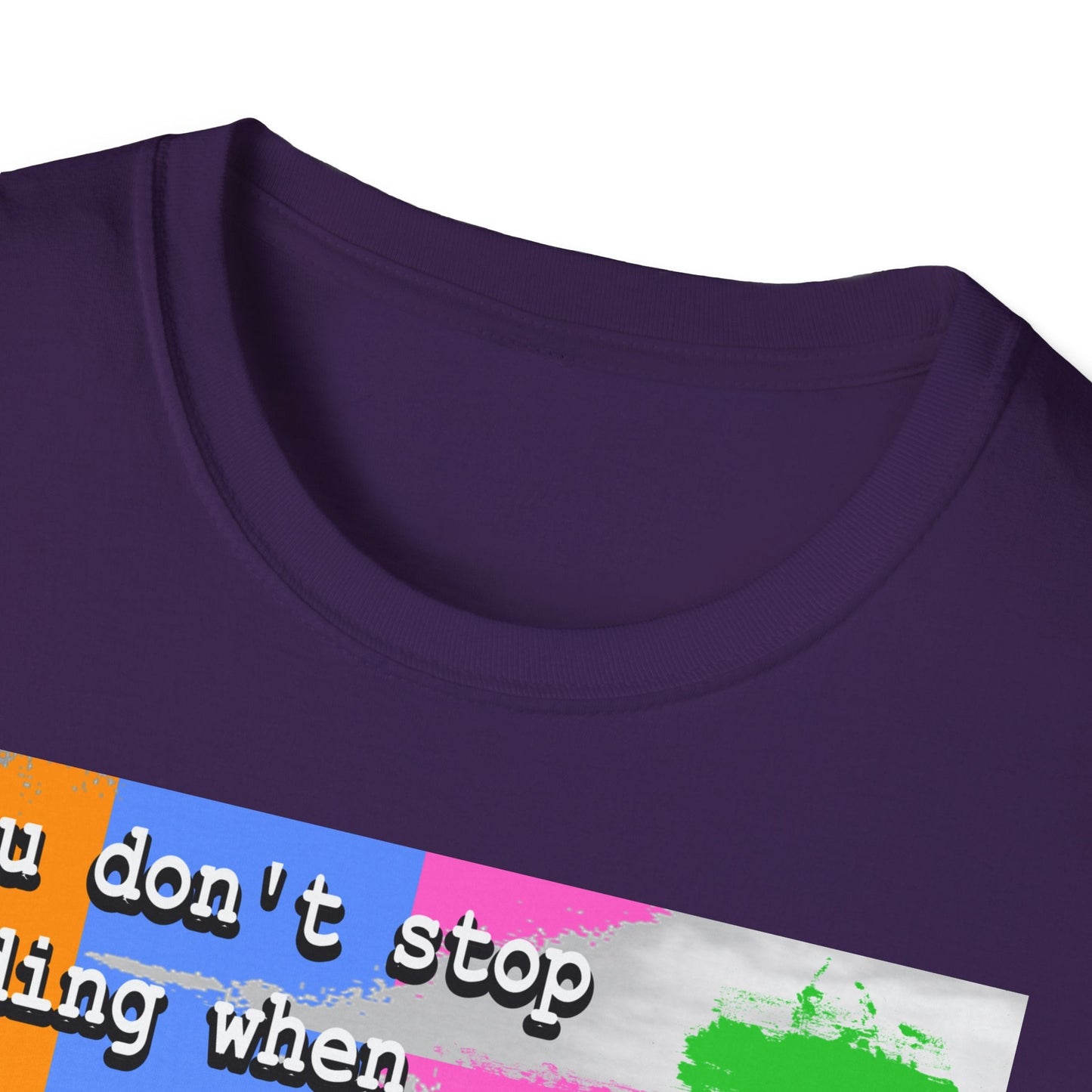 Don't Stop Riding Bicycle Themed T-Shirt - Element Tri & Bicycle Works