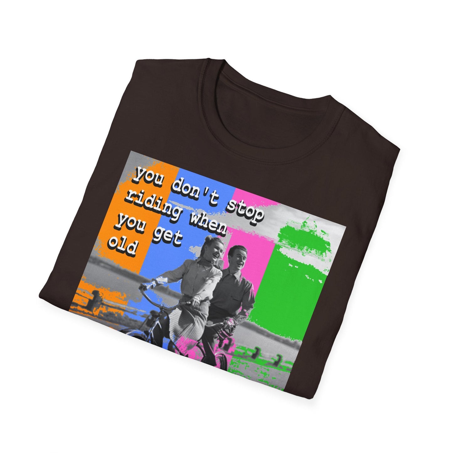 Don't Stop Riding Bicycle Themed T-Shirt - Element Tri & Bicycle Works