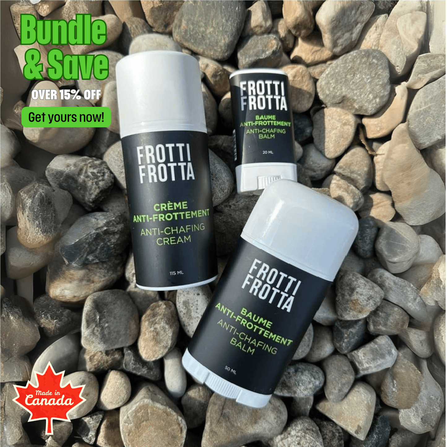 ✦ FrottiFrotta Anti - Chafing Bundle – Cream (115ml) + Balm Stick (20ml or 50ml) - Element Tri & Bicycle Works