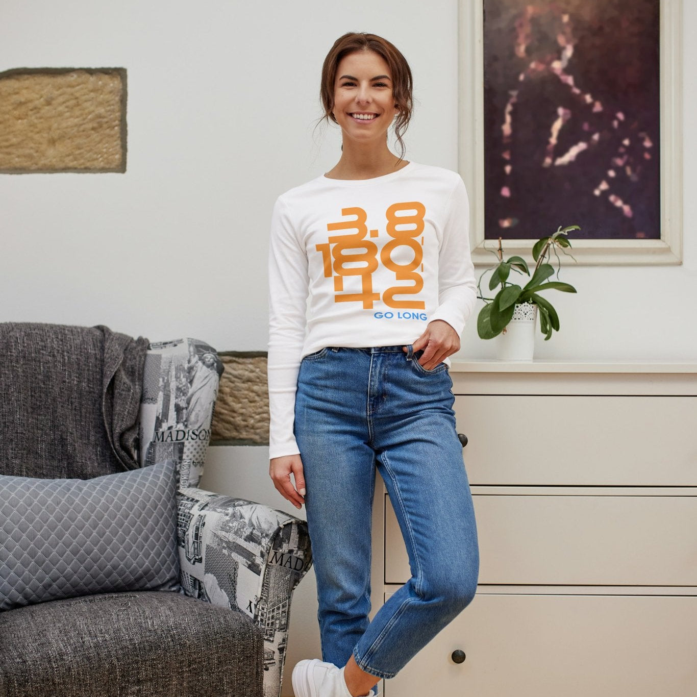 Go Long Unisex Jersey Long Sleeve Tee Triathlon Journey Tee Gift for Triathlete - Element Tri & Bicycle Works
