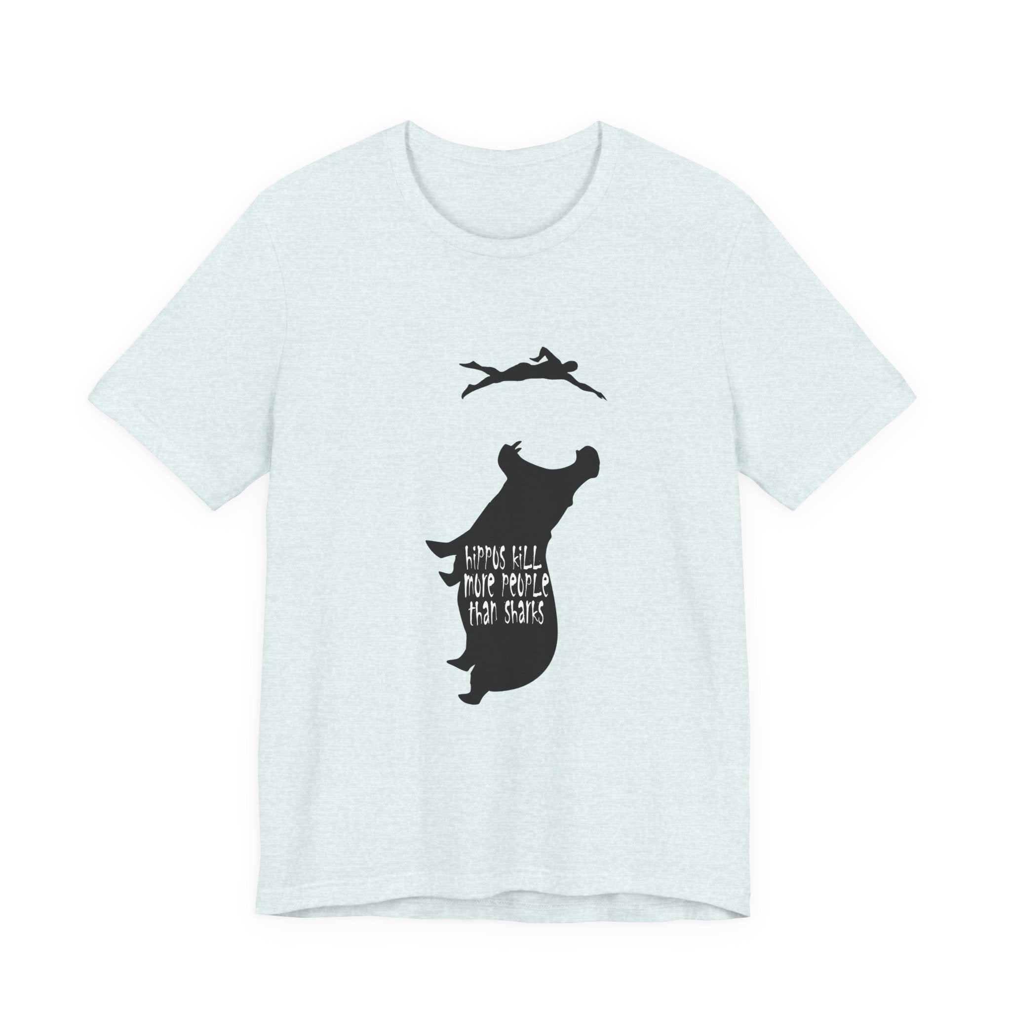 Hippos Kill More Than Sharks - Open Water Swim Unisex Jersey Short Sleeve Tee - Element Tri & Bicycle Works