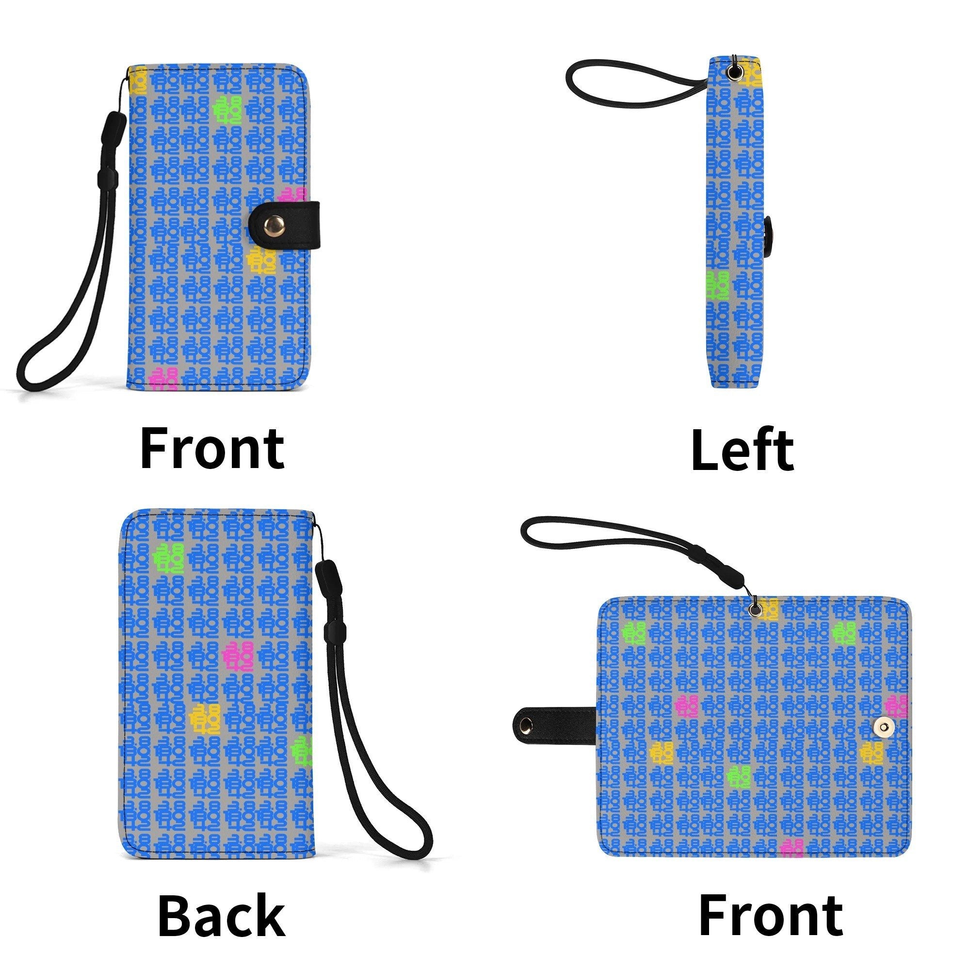 IronPlaid – PU Leather Flip Phone Wallet Case (Black Interior) - Element Tri & Bicycle Works