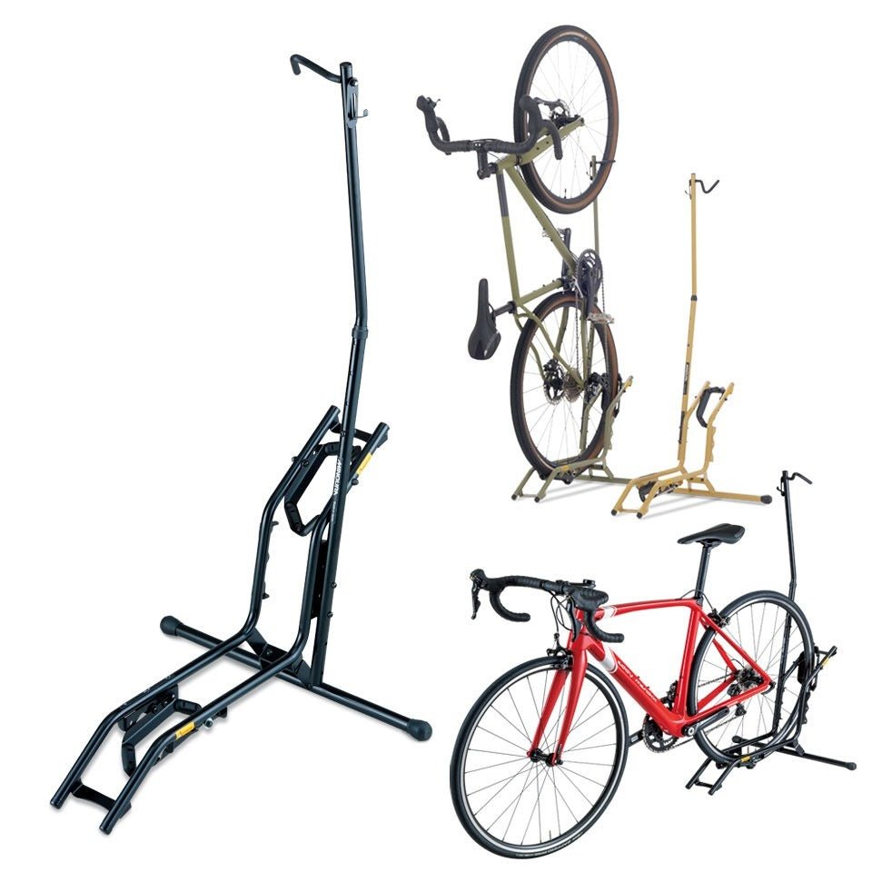 Minoura Adjustable Bike Storage Stand – Vertical & Horizontal Rack - Element Tri & Bicycle Works