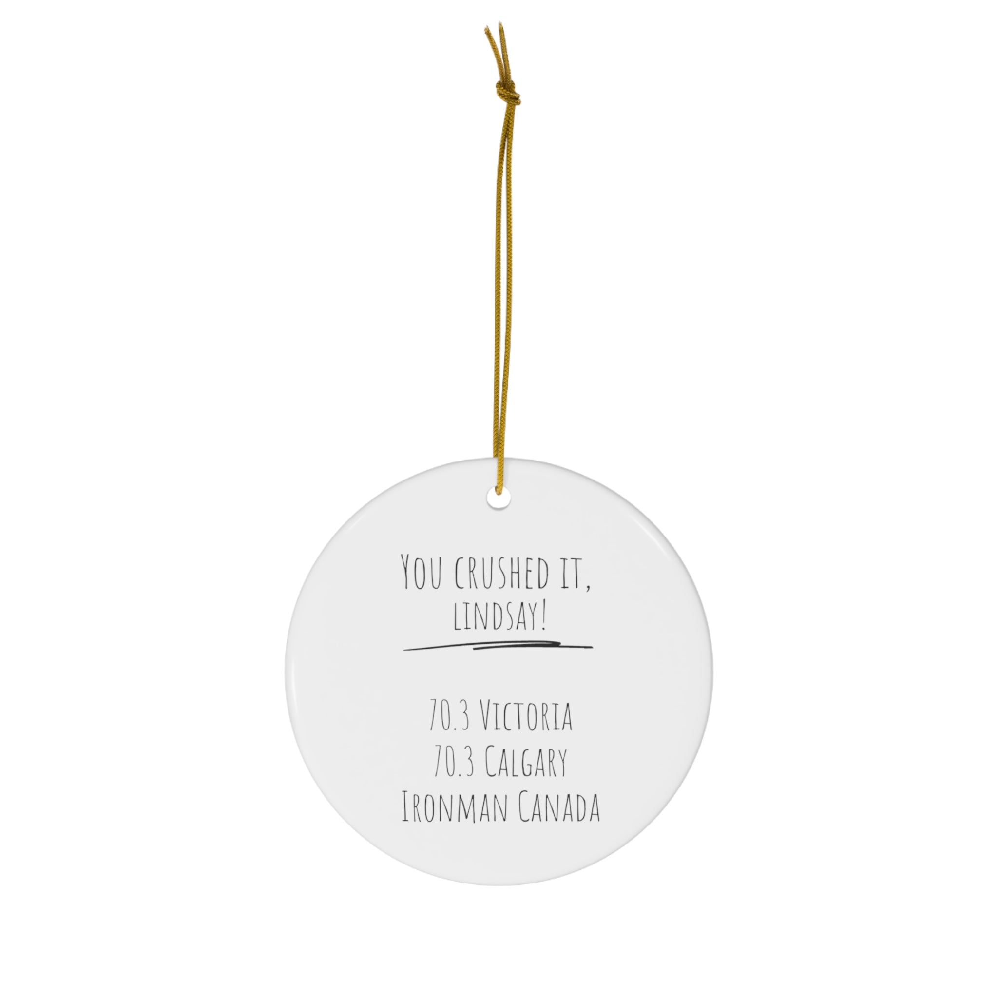 Personalized Ornament for Triathlete or Cyclist What Fun It Is To Ride V2 - Element Tri & Bicycle Works