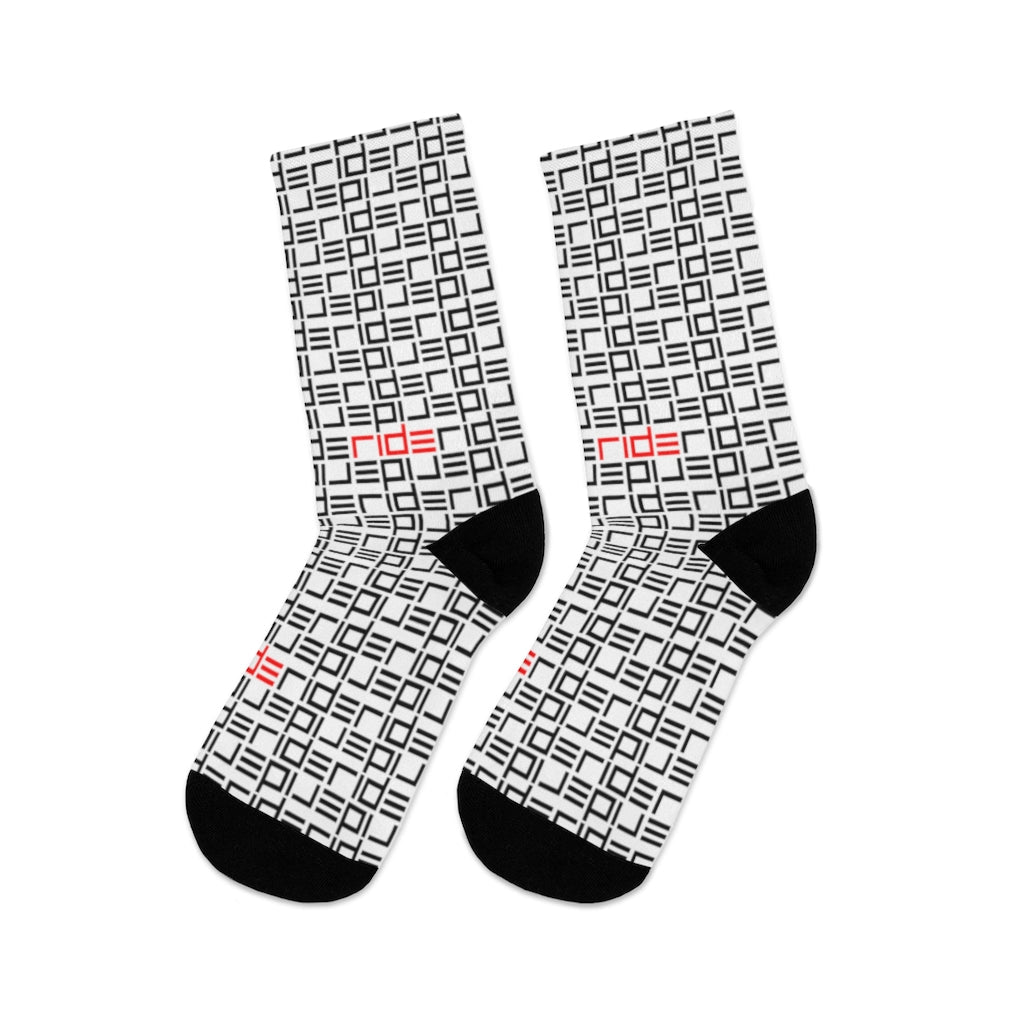 RIDE Socks (White) - Element Tri & Bicycle Works