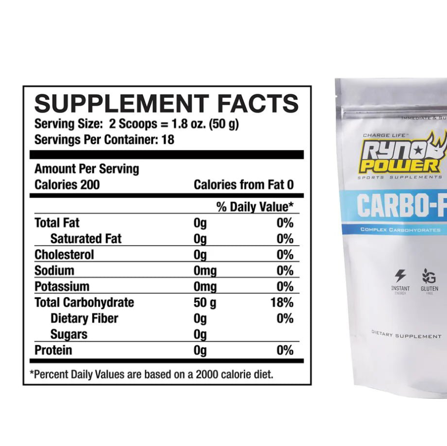 RynoPower Carbo-Fuel - Stimulant Free Drink Mix - Element Tri & Bicycle Works