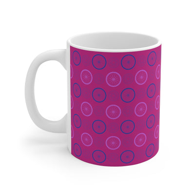 Spinning Wheels Pink Mug Gift for Cyclist Christmas Gift Pink Mug for Cyclist Gift - Element Tri & Bicycle Works