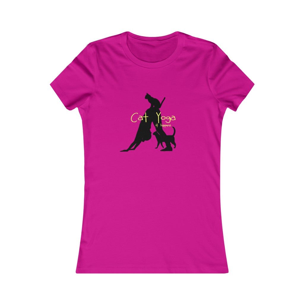 Women's Slim Fit Cat Yoga Tee - Element Tri & Bicycle Works