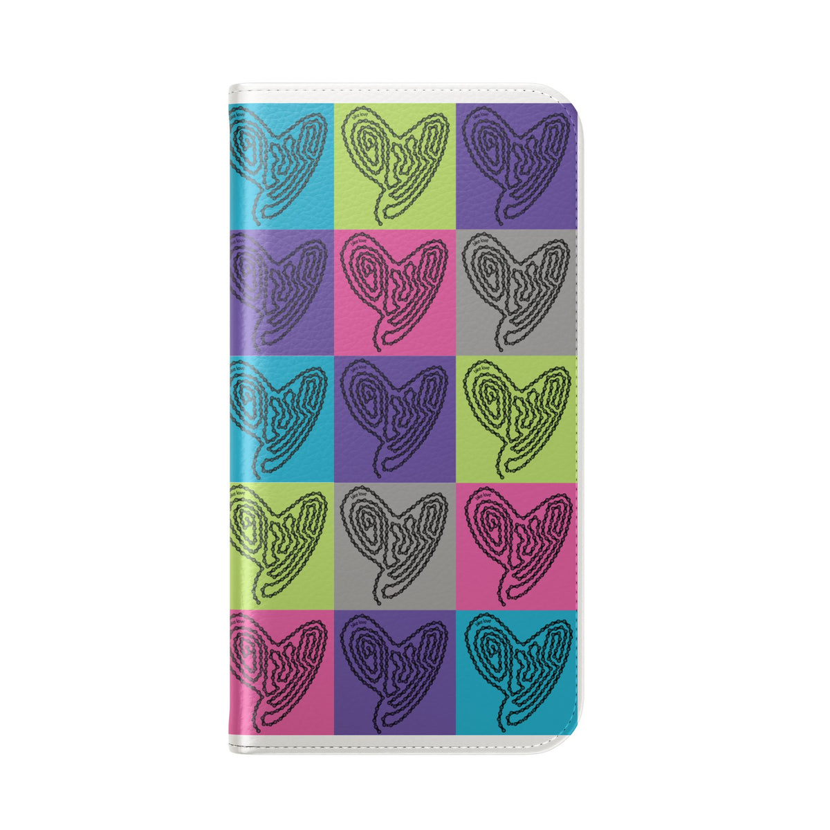 Flip Case — Colorful Pop Art Heart Phone Wallet