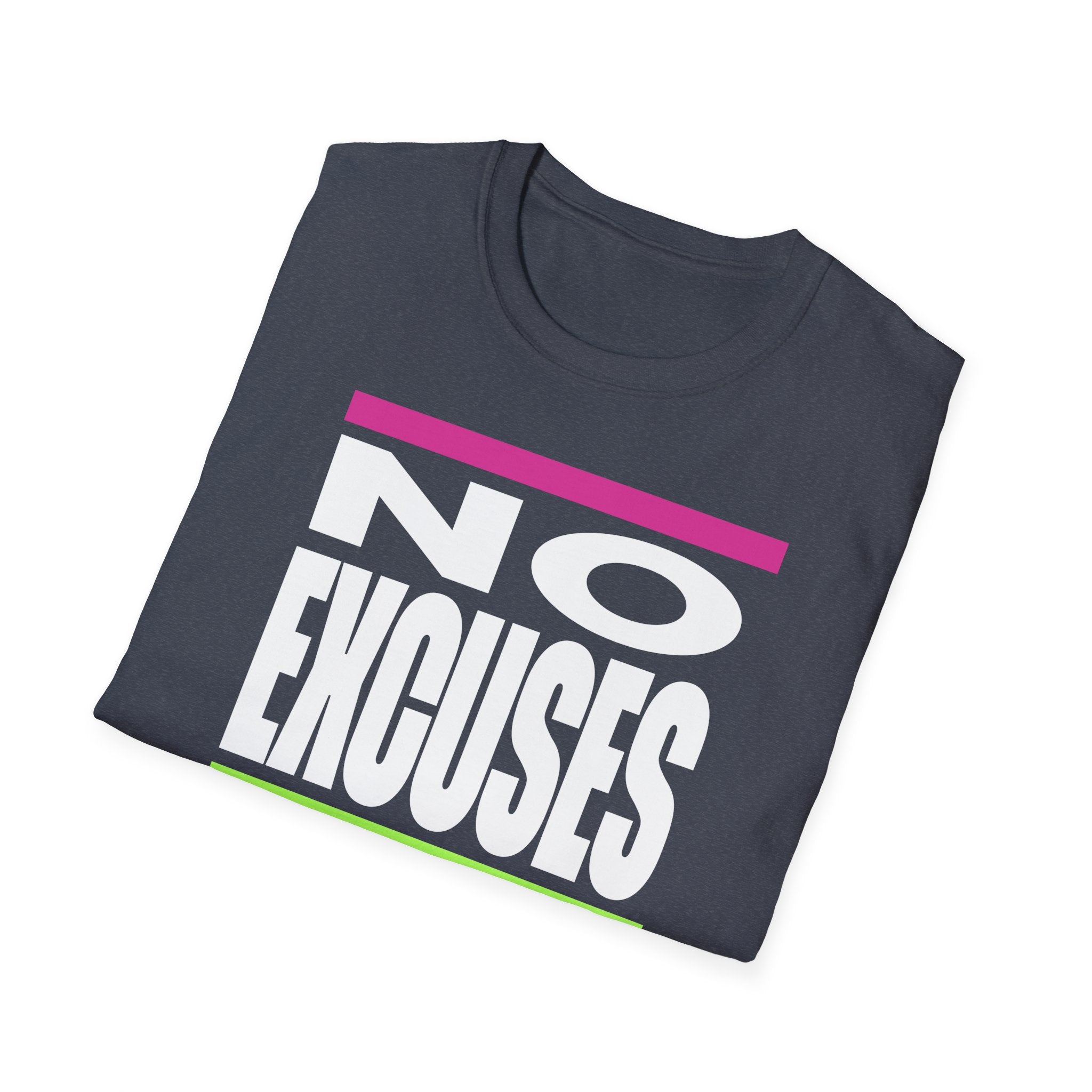 No Excuses Triathlon Tee - Rose & Lime