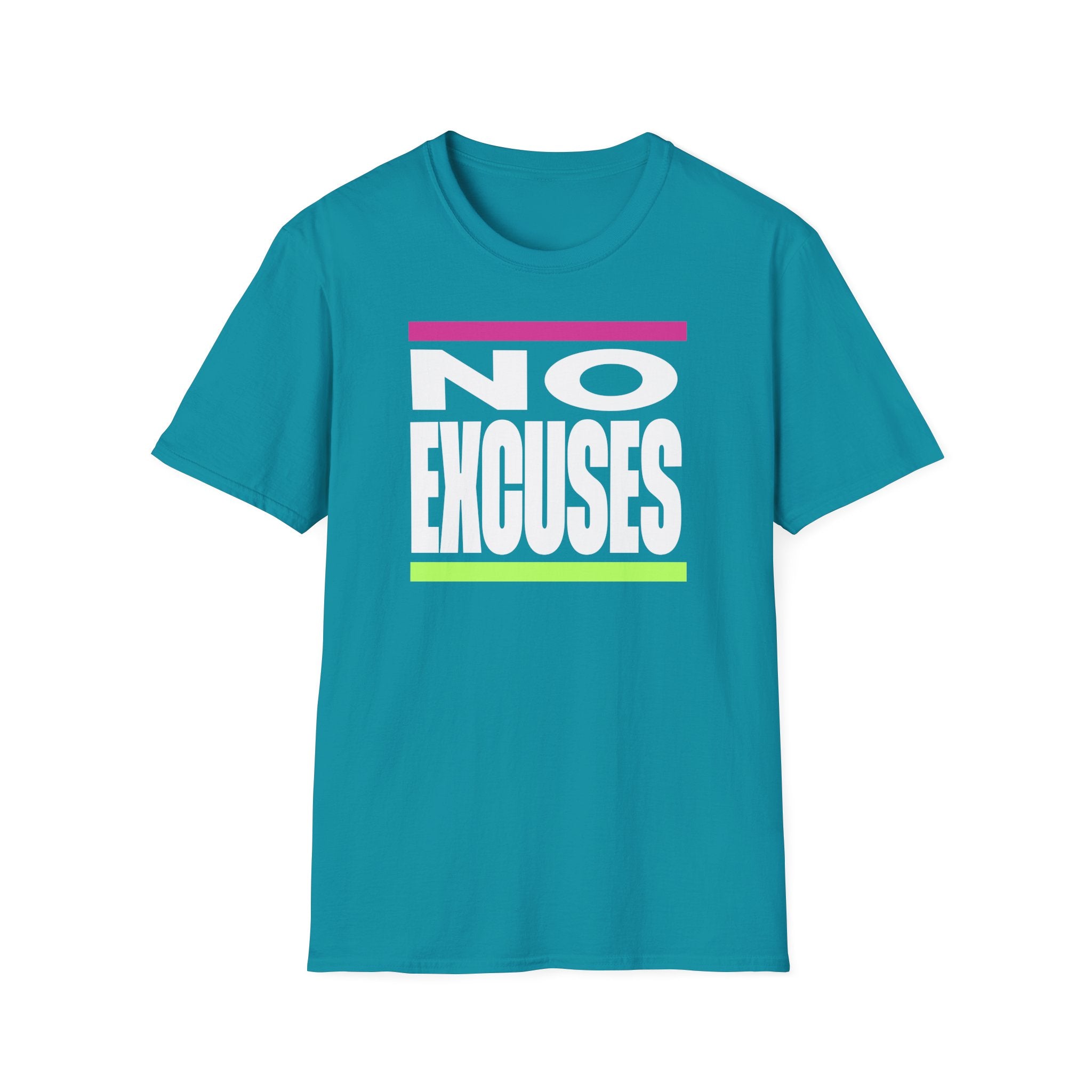 No Excuses Triathlon Tee - Rose & Lime