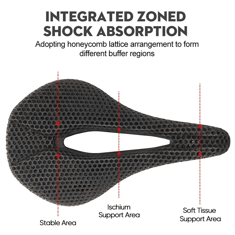 3D Printed Saddle For Road, Gravel, 145mm - Element Tri & Bicycle Works