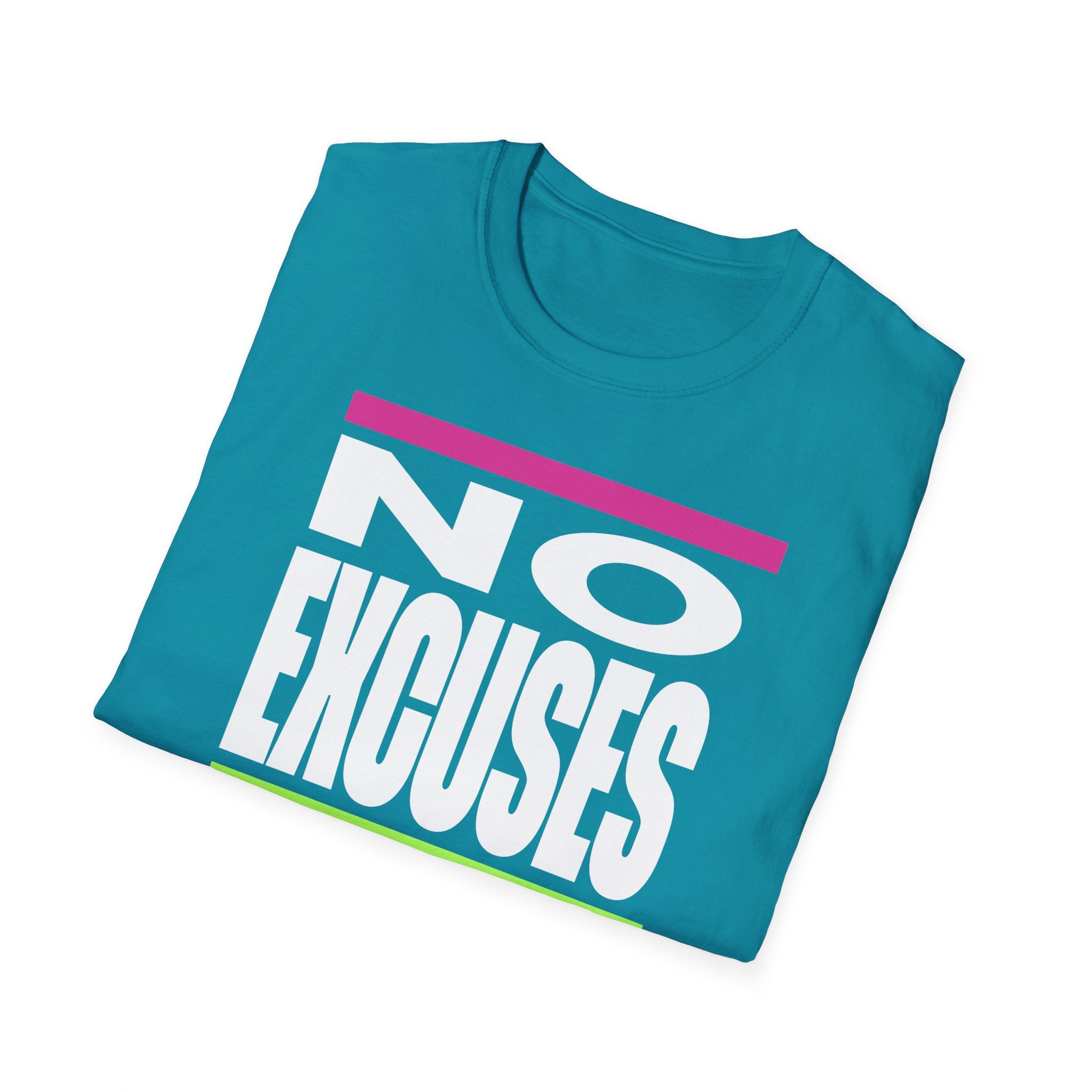No Excuses Triathlon Tee - Rose & Lime