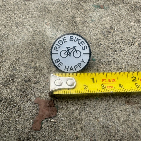 Ride Bikes Be Happy Cycling Lapel Pin