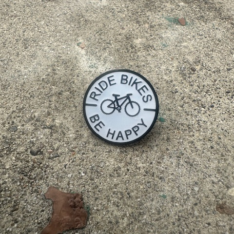 Ride Bikes Be Happy Cycling Lapel Pin