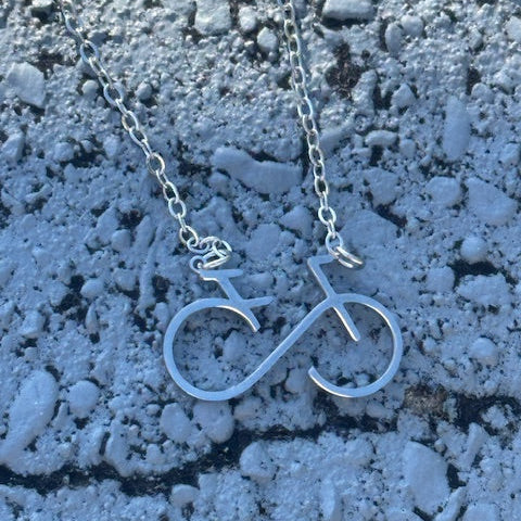 Openwork Bicycle Pendant Necklace
