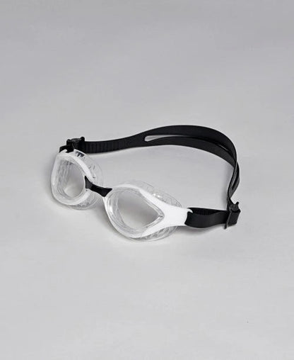 Arena Air Bold Swipe triathlon swim goggles in blue with anti-fog technology and honeycomb comfort seals.