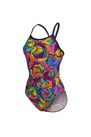 Arena Women's 1 - Piece Swimsuit, Light Drop Back, Rose Parade - Element Tri & Bicycle Works