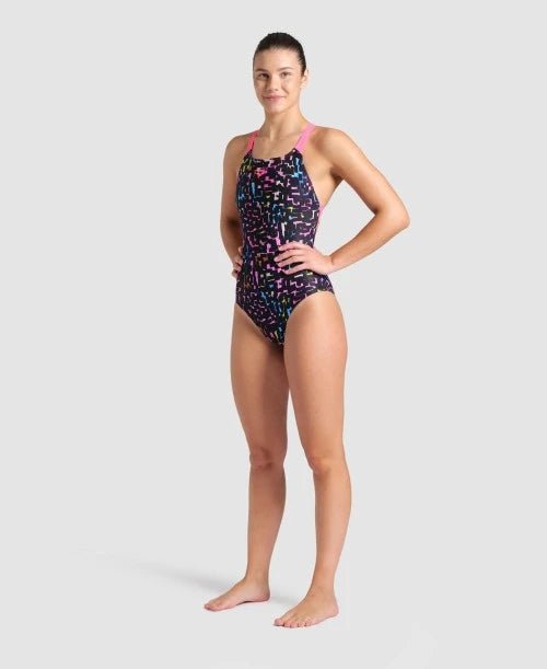 Arena Women's 1 - Piece Swimsuit, Pro Back, Mosaic Print - Element Tri & Bicycle Works
