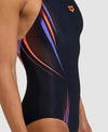 Arena Women's 1 - Piece Swimsuit, Pro Back, Spikes in Black - Lavendar - Orange - Element Tri & Bicycle Works