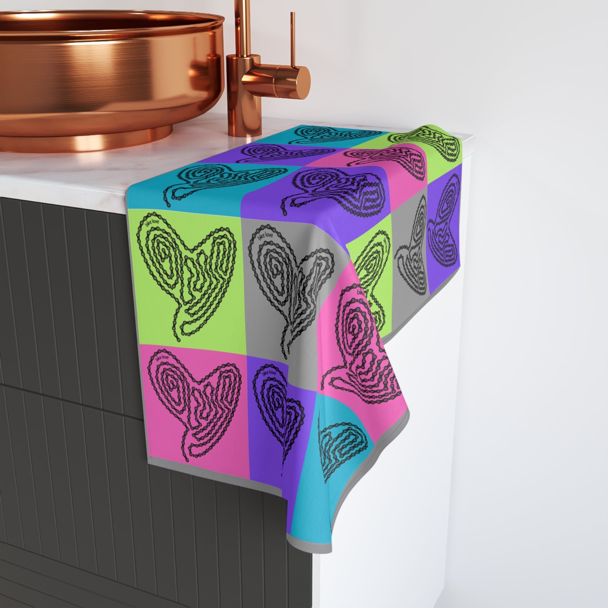 Bike Love Brights Hand Towel - Element Tri & Bicycle Works