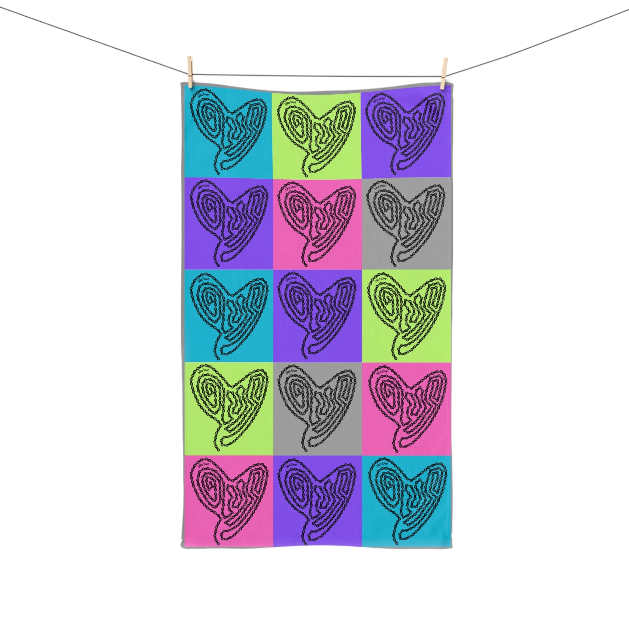 Bike Love Brights Hand Towel - Element Tri & Bicycle Works