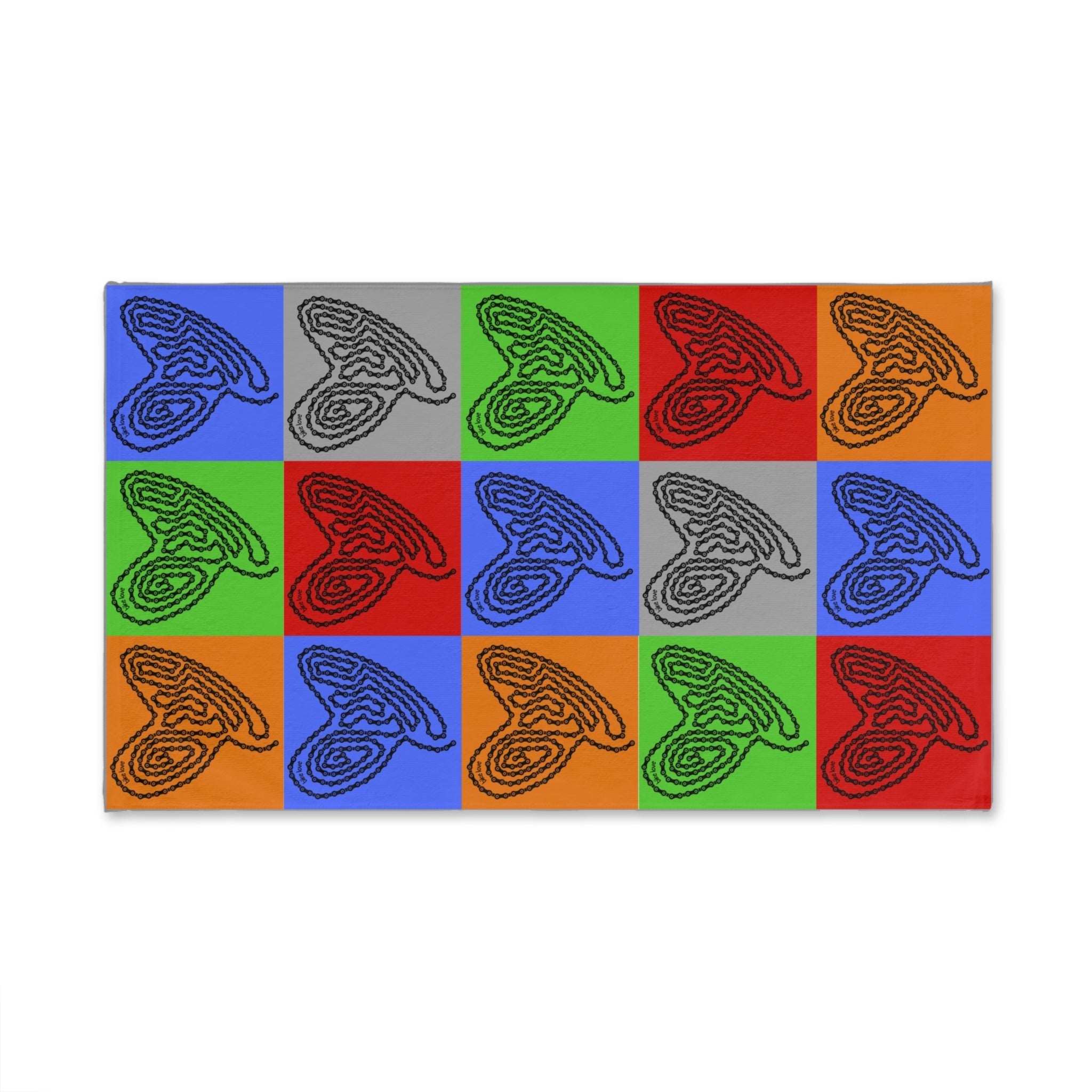 Bike Love Primal Colours Hand Towel - Element Tri & Bicycle Works