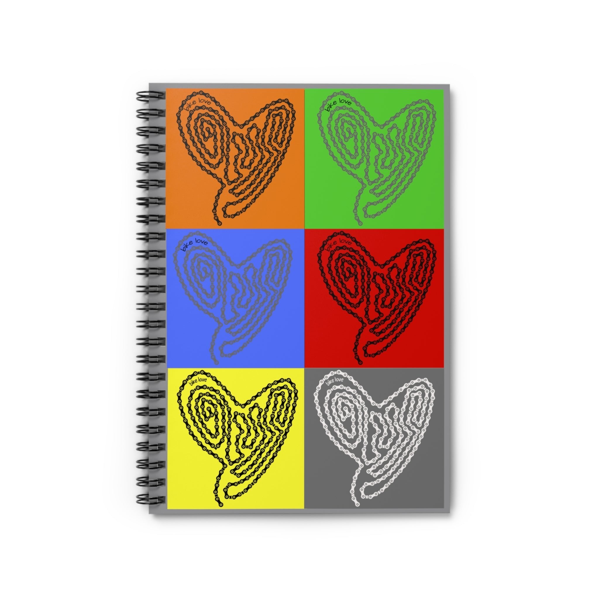 Bike Love Primal Spiral Notebook for Cyclist Journal Gift for Cyclist Christmas Gift Bicycle Notebook Gift for Cyclist - Element Tri & Bicycle Works