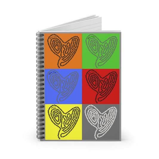 Bike Love Primal Spiral Notebook for Cyclist Journal Gift for Cyclist Christmas Gift Bicycle Notebook Gift for Cyclist - Element Tri & Bicycle Works