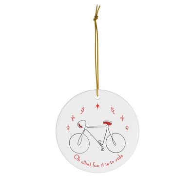 Christmas Ornament for Cyclist or Triathlete 'What Fun It Is To Ride' - Element Tri & Bicycle Works