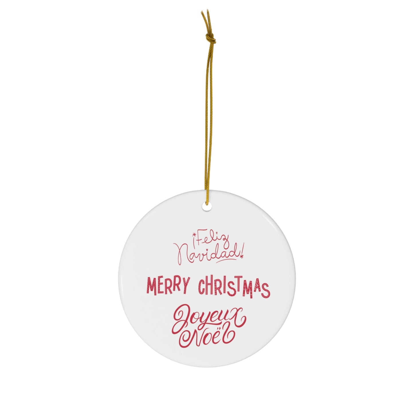 Christmas Ornament Gift for Skiier - Line Art Christmas Ornament - Element Tri & Bicycle Works