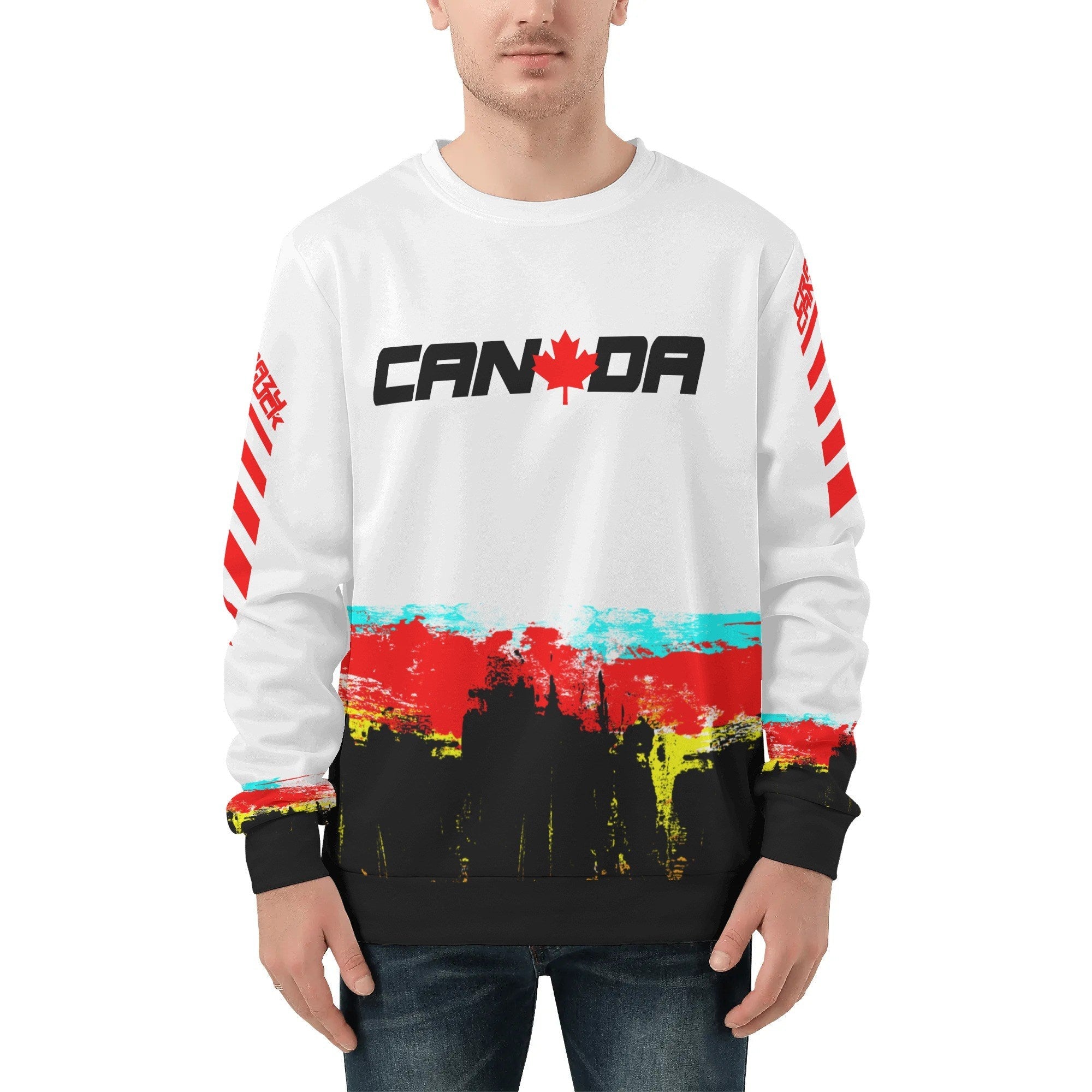 Crazy Canuck Unisex Sweatshirt — Vintage Canadian Ski Racer Graphic (Light Edition) - Element Tri & Bicycle Works