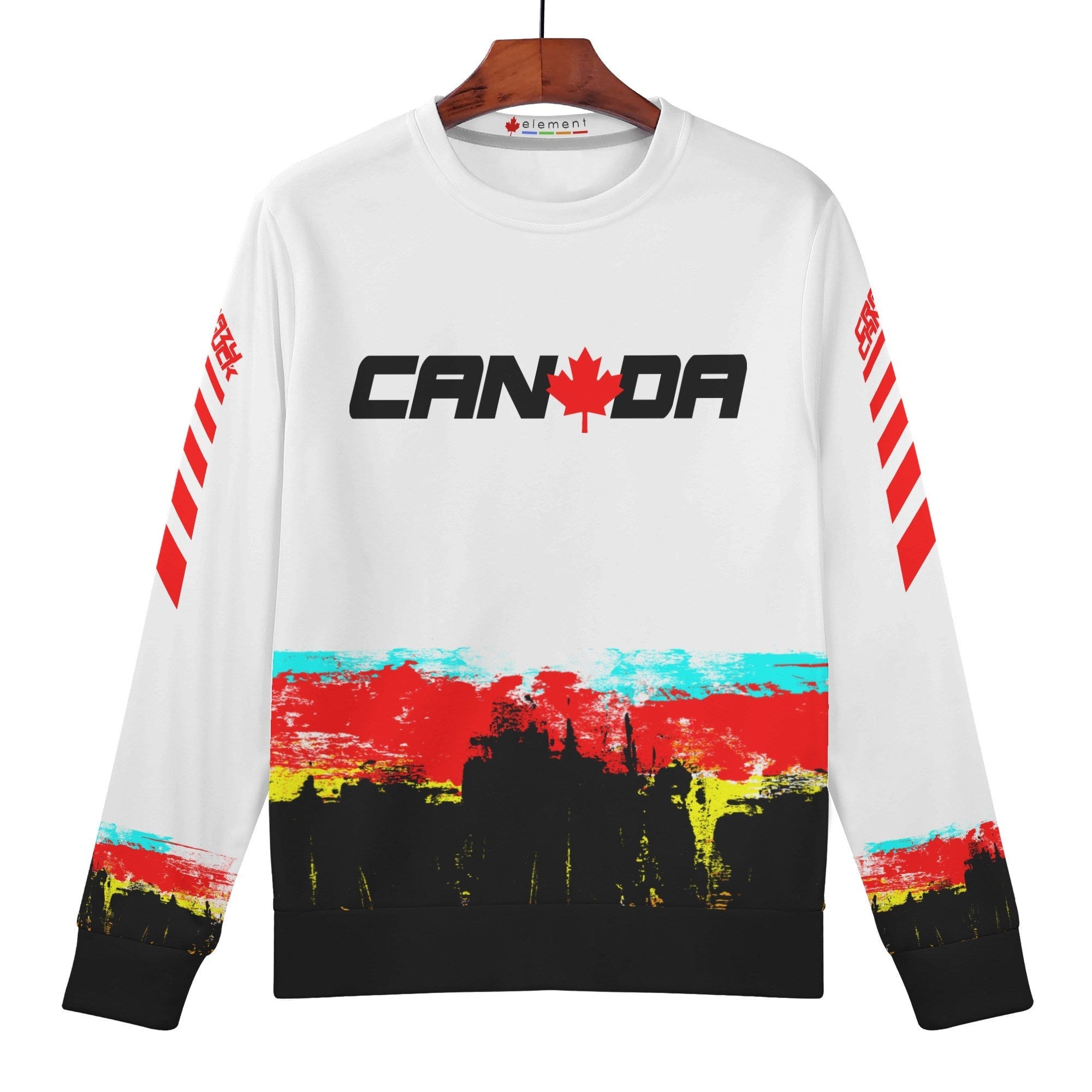 Crazy Canuck Unisex Sweatshirt — Vintage Canadian Ski Racer Graphic (Light Edition) - Element Tri & Bicycle Works