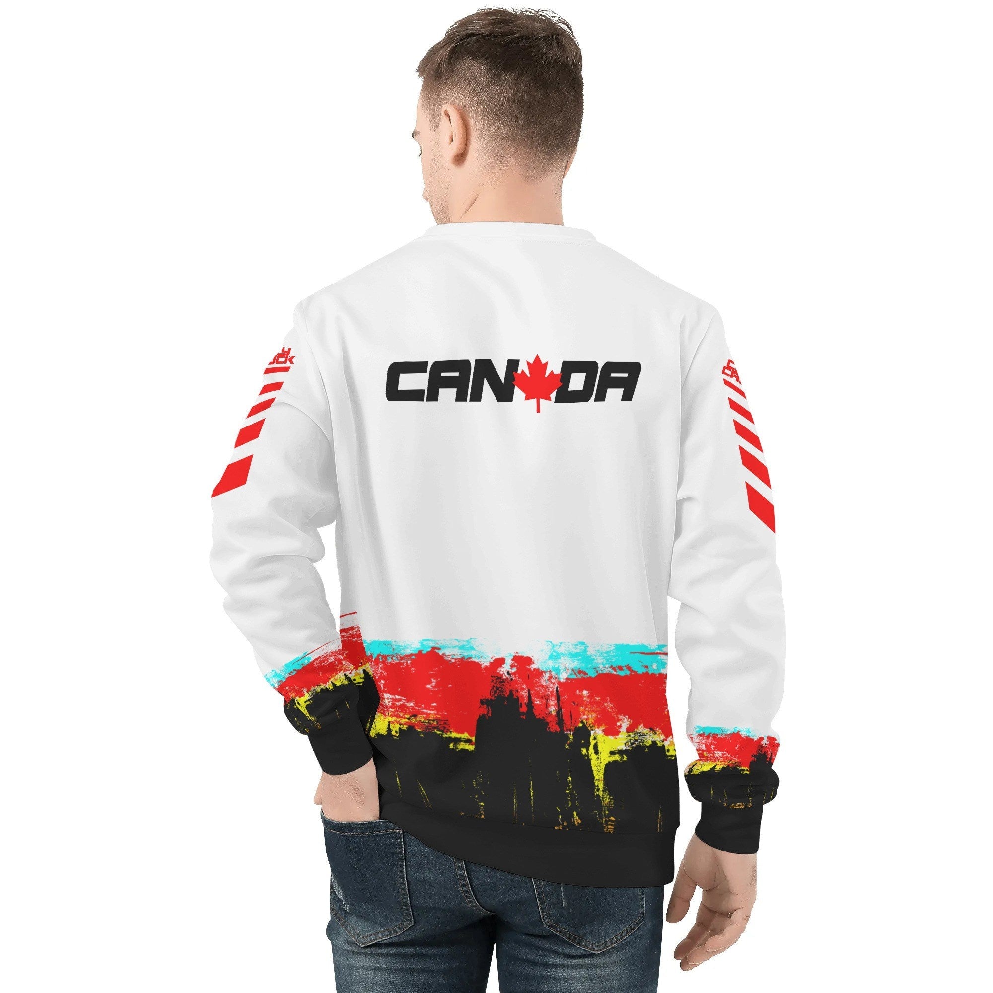 Crazy Canuck Unisex Sweatshirt — Vintage Canadian Ski Racer Graphic (Light Edition) - Element Tri & Bicycle Works
