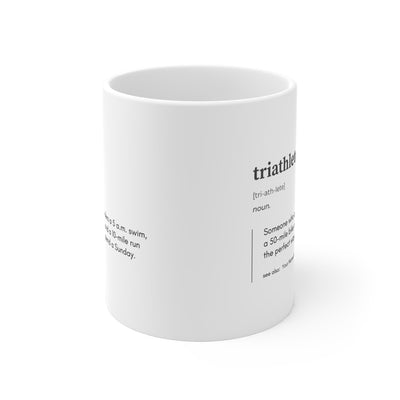 Crazy Sunday Triathlon Definition Mug Personalized Gift For Triathlete Mug Define Triathlete Customized Mug - Element Tri & Bicycle Works