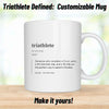 Crazy Sunday Triathlon Definition Mug Personalized Gift For Triathlete Mug Define Triathlete Customized Mug - Element Tri & Bicycle Works