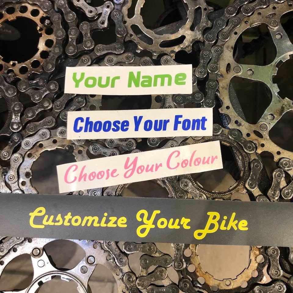 Custom Name Decals – Element Tri & Bicycle Works