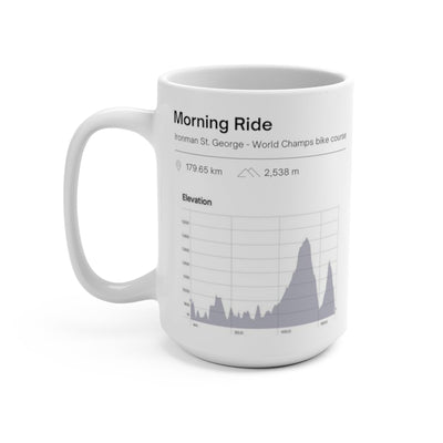 Custom Strava Mug for Cyclist or Runner - Your Strava Run or Ride, Your Mug - 15oz - Element Tri & Bicycle Works