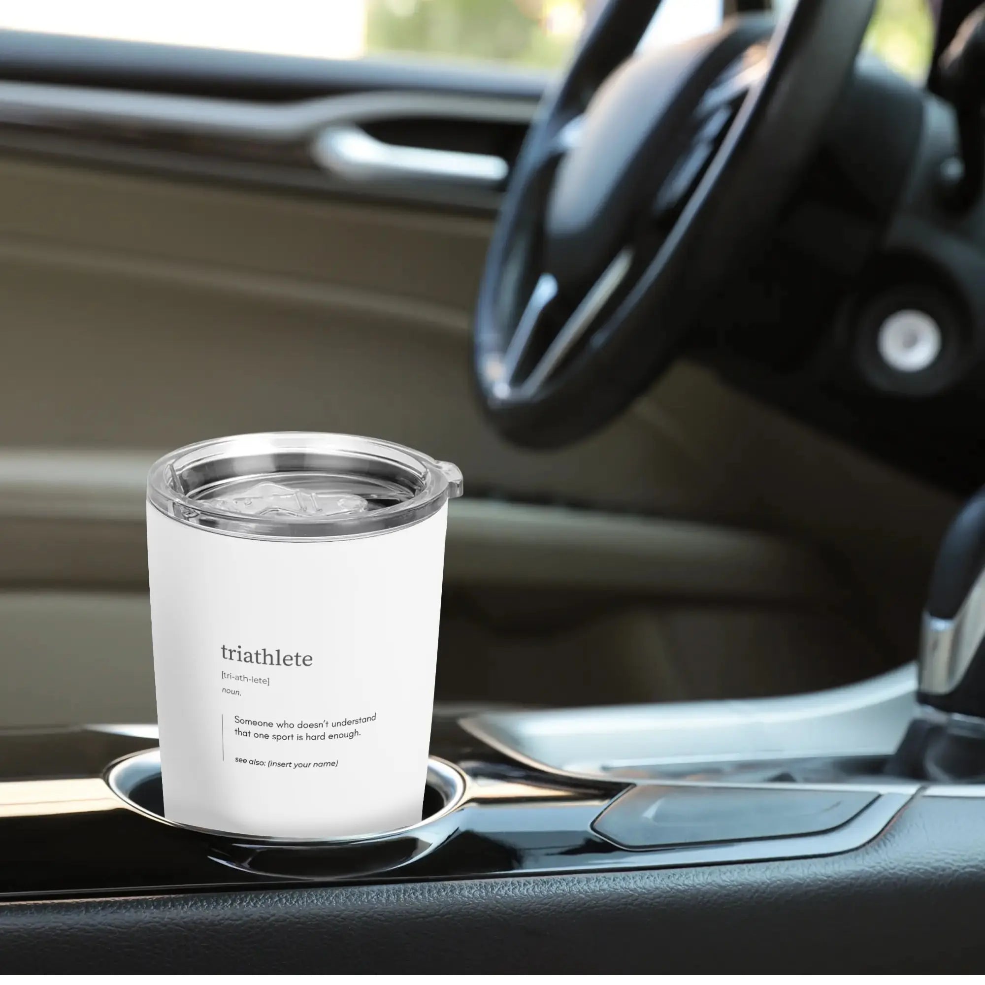 Custom Triathlete Definition Mug - Stainless Steel 20oz Car Tumbler - Personalized - Element Tri & Bicycle Works