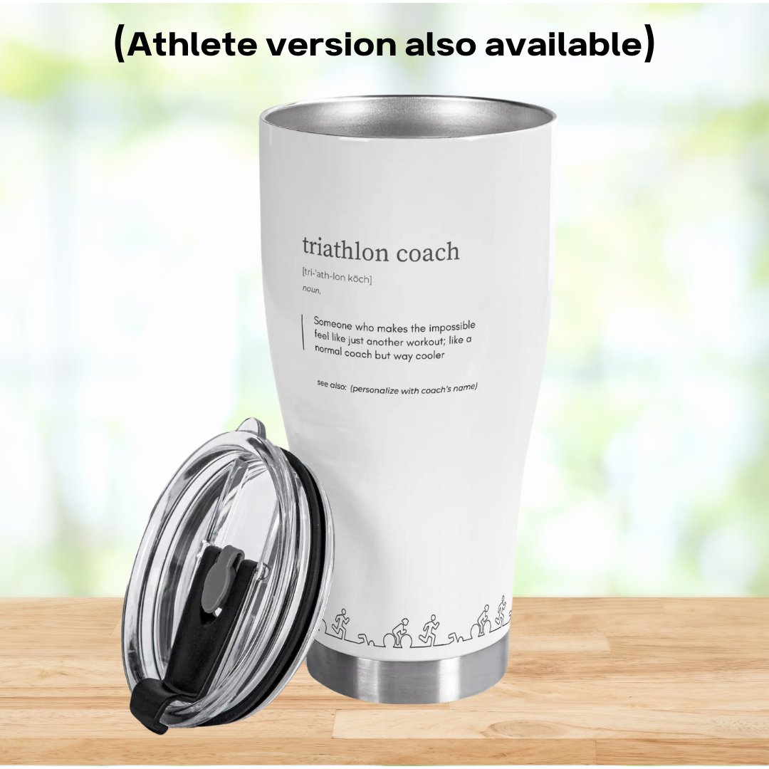 Customizable Tri Coach 3D Personalized Stainless Steel Tumbler 30oz Cup - Element Tri & Bicycle Works