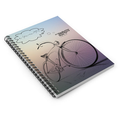 Einstein Quote Spiral Notebook for Cyclist Journal Colour Wheel Print Notebook Gift for Cyclist Christmas Gift Bicycle Notebook - Element Tri & Bicycle Works