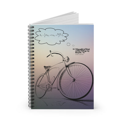 Einstein Quote Spiral Notebook for Cyclist Journal Colour Wheel Print Notebook Gift for Cyclist Christmas Gift Bicycle Notebook - Element Tri & Bicycle Works