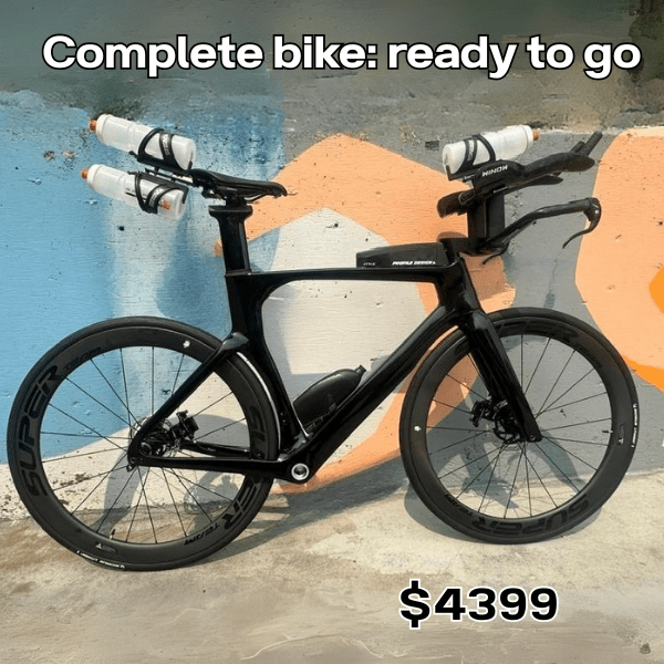 Element Winow Custom Triathlon Bike – Race - Ready Carbon Build in Black (Size ML / 56) | From $4399 - Element Tri & Bicycle Works