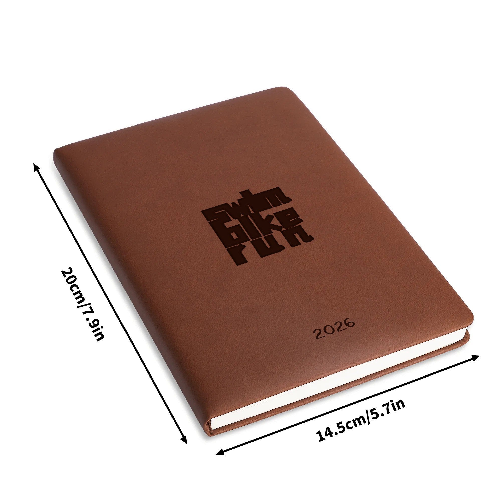 Engraved Brown Notebook Custom Journals Diary Gift for Friends Family - Element Tri & Bicycle Works