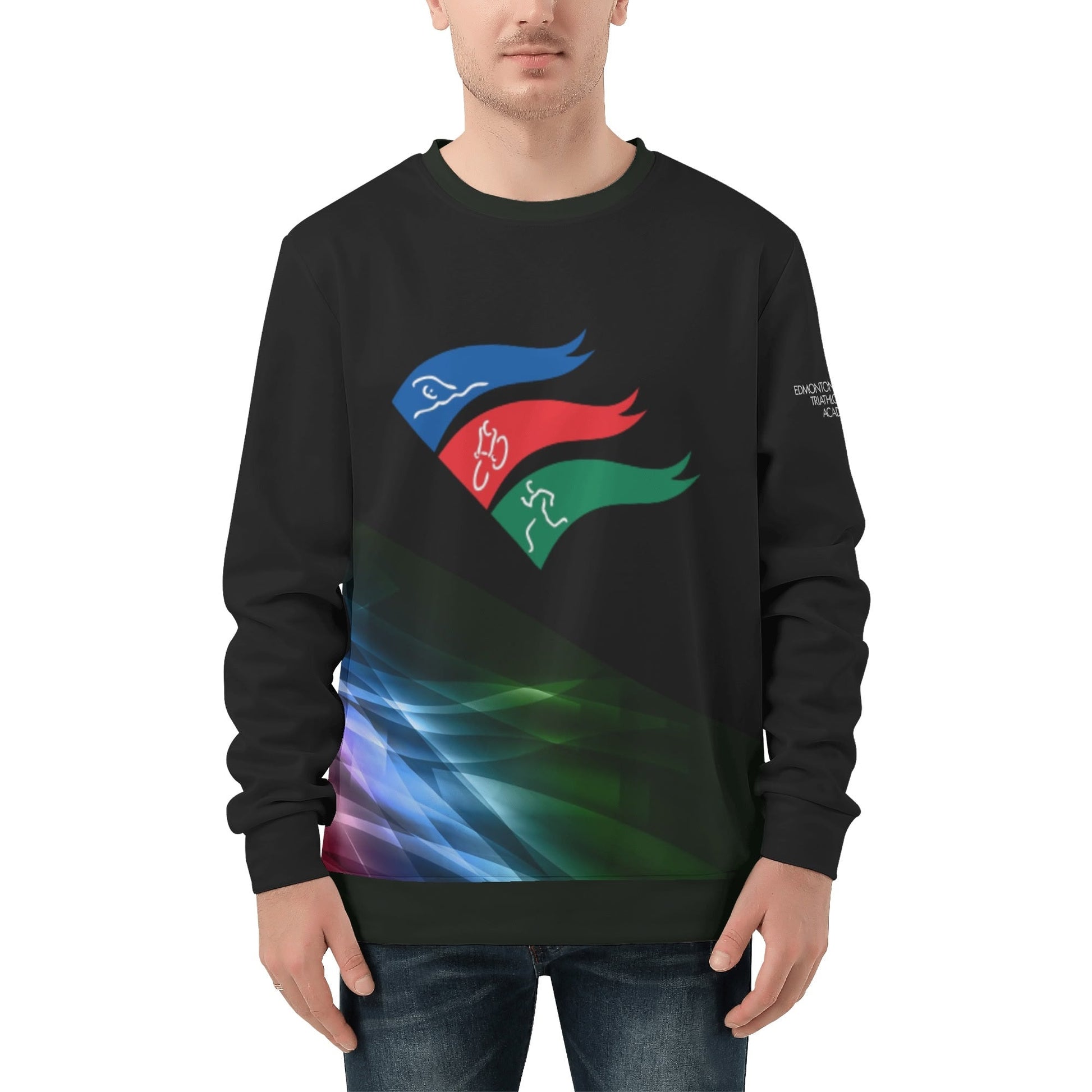 ETA Mens/Unisex All Over Print Crew Neck Sweatshirt, Personalized - Element Tri & Bicycle Works